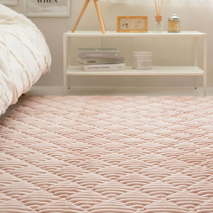 モロッカン キルトラグ ラグマット ショコラ （洗濯機で洗える 滑り