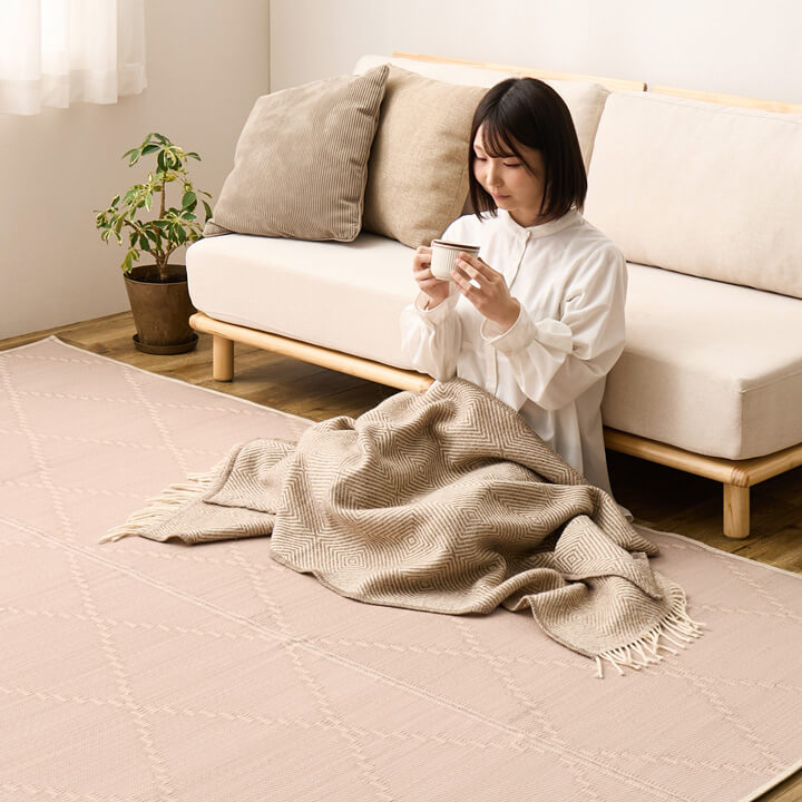 樹脂 カーペット 柄上敷き ござ モンド｜江戸間 （ポリプロピレン PP