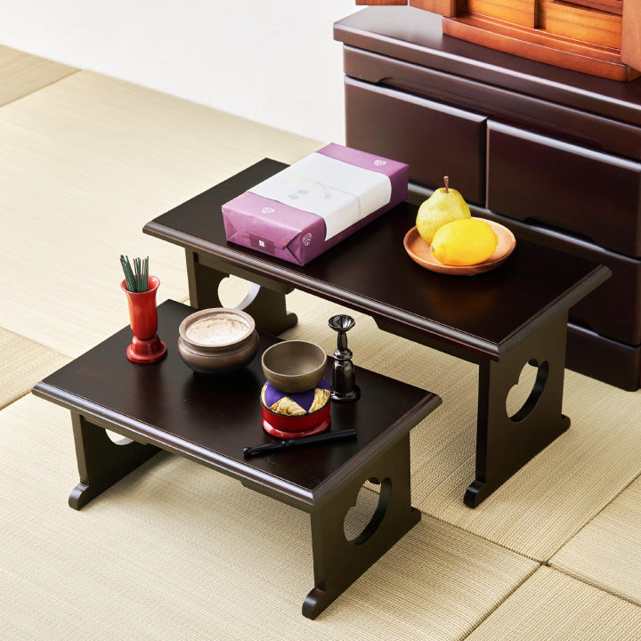 完成品・折りたたみ式】桐製 供物台 お供え台｜選べる3サイズ・2カラー