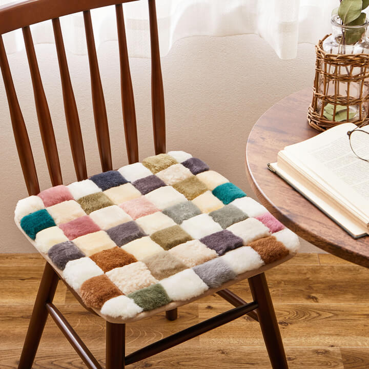 ムートンクッション(座布団) 2枚 楽天市場】クッション ムートンクッション シートクッション ムートン