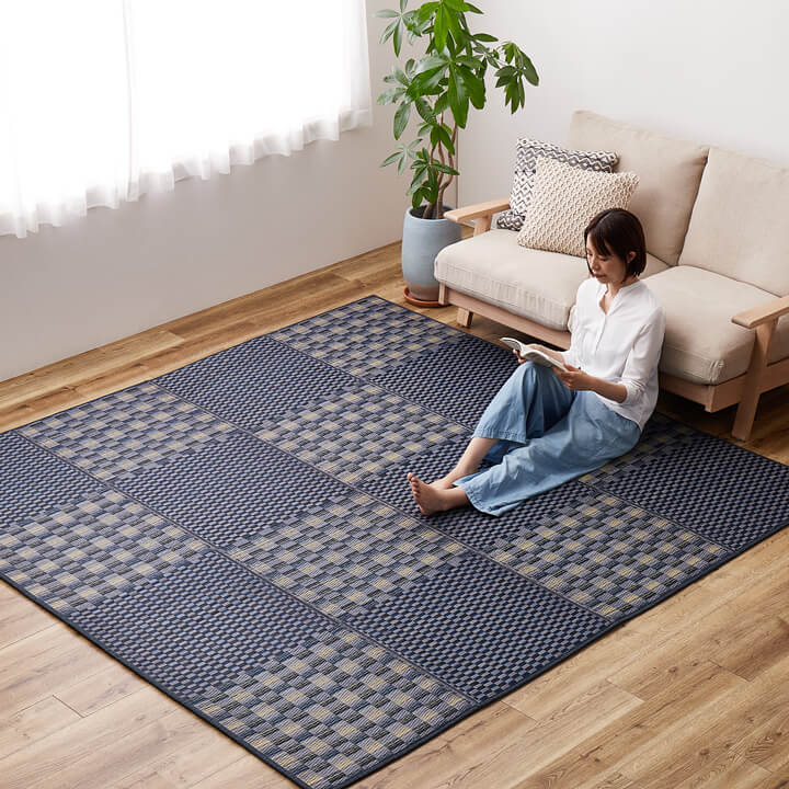 萩原ラグカーペット 萩原 HAGIHARA ギャッベ ラグ GABBEH D20 80×140ブルー