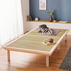 【美品】日本製　シングルベッド　ひのき＆畳 国産総ひのき 畳ベッド すのこベッド・畳マットレスセット シングル
